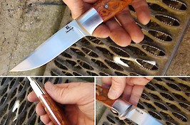 Straight hunter dressed up stainless bolsters and desert ironwood